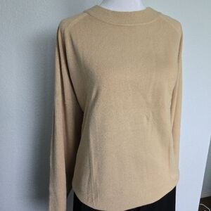 Cottage Core Stitches In Time Tan Sweater Elegant & Versatile Staple Womens 3XL